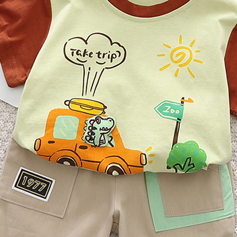 Printed T-shirt and Shorts Set