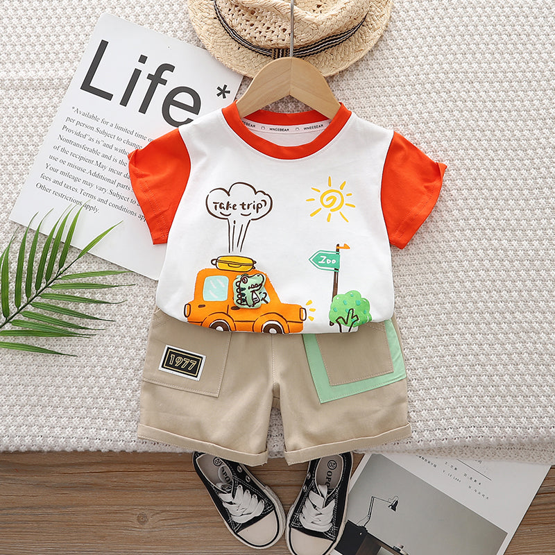 Printed T-shirt and Shorts Set