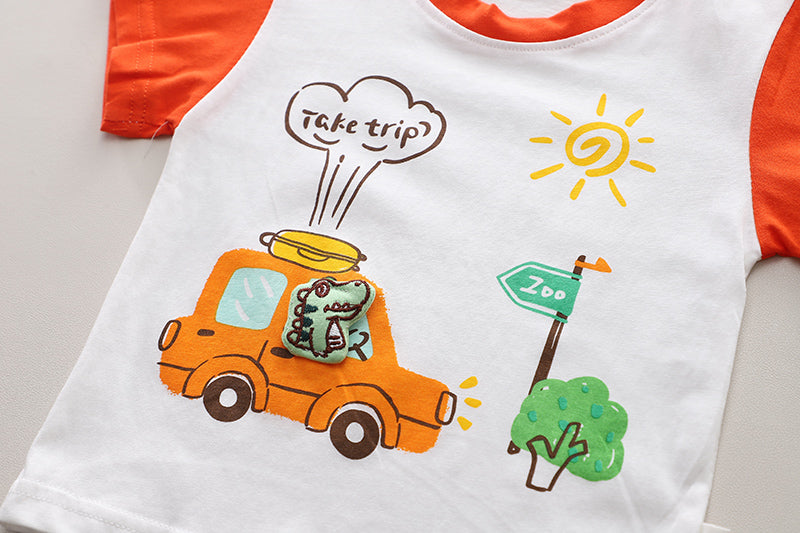 Printed T-shirt and Shorts Set