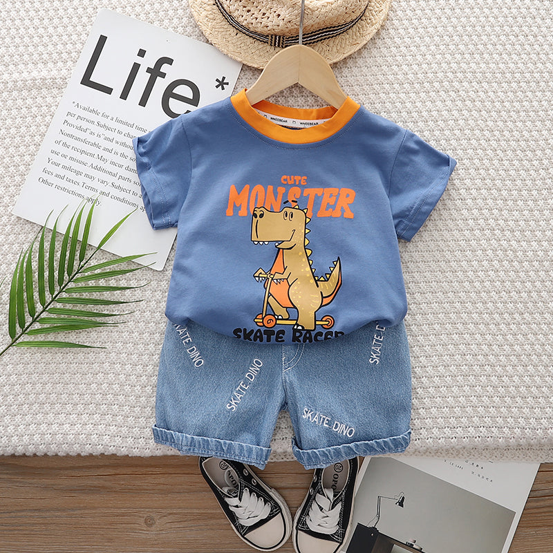 Printed T-shirt and Shorts Set