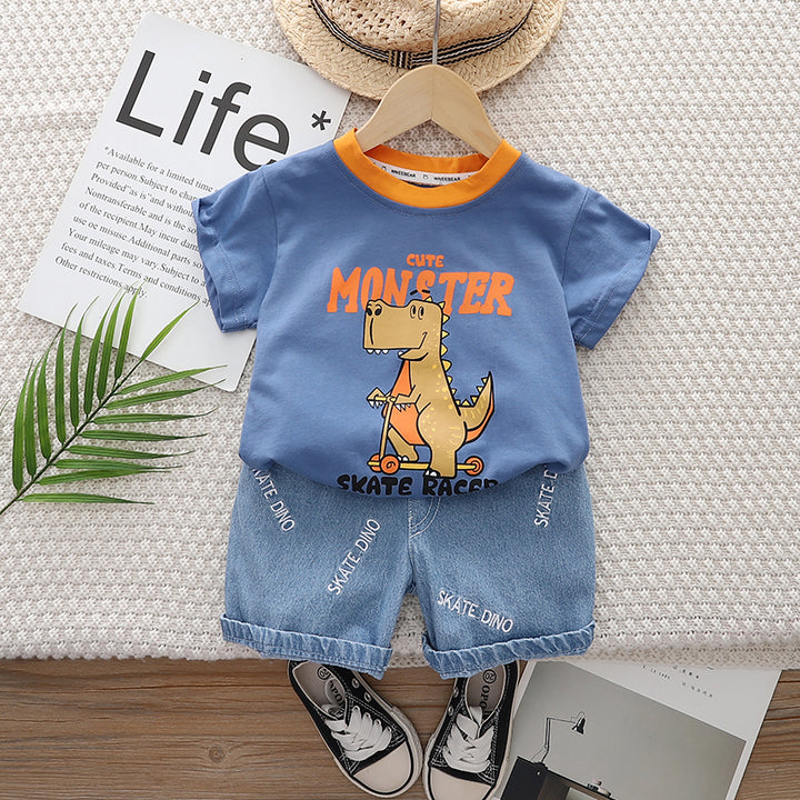 Printed T-shirt and Shorts Set