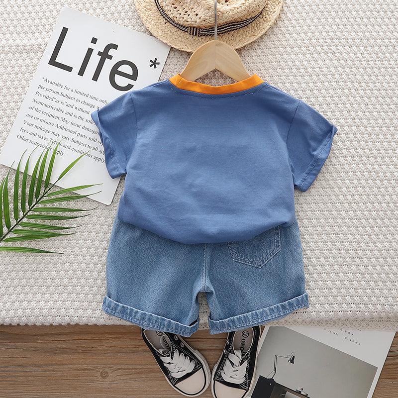 Printed T-shirt and Shorts Set