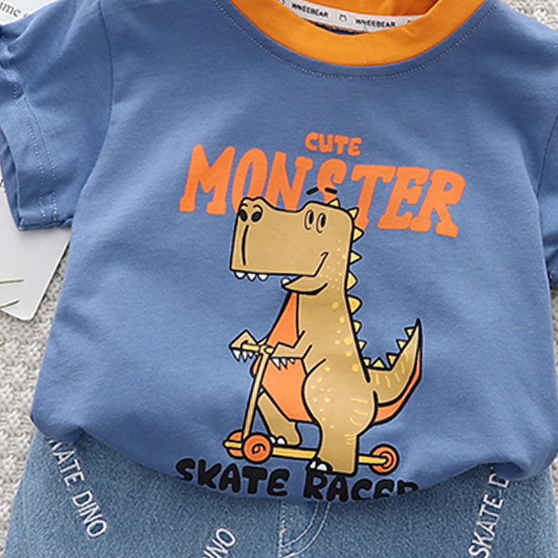 Printed T-shirt and Shorts Set