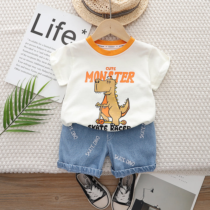 Printed T-shirt and Shorts Set