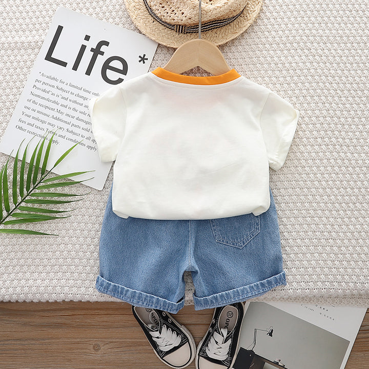 Printed T-shirt and Shorts Set