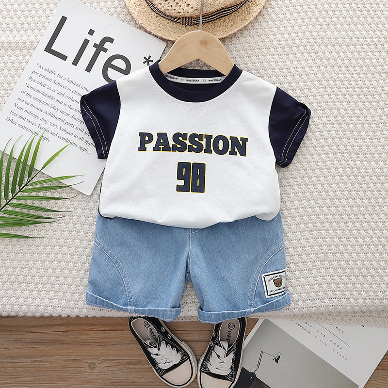 Printed T-shirt and Shorts Set