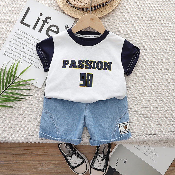 Printed T-shirt and Shorts Set
