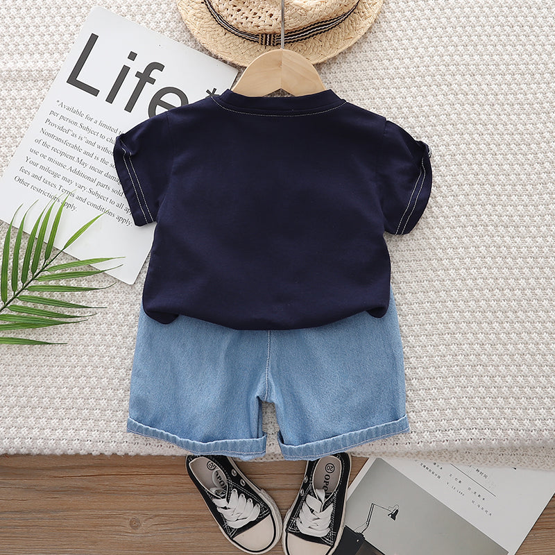 Printed T-shirt and Shorts Set