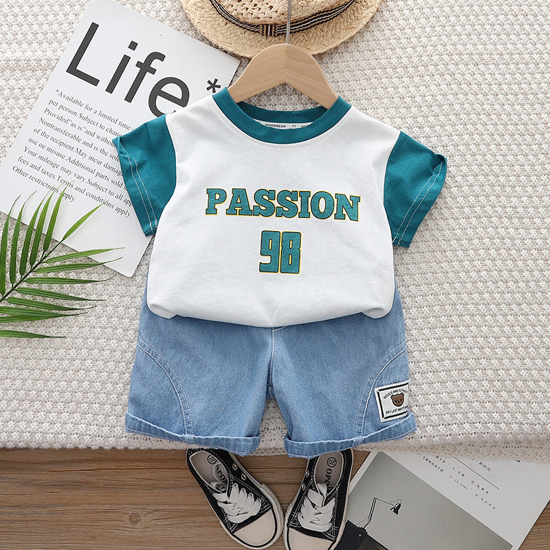 Printed T-shirt and Shorts Set
