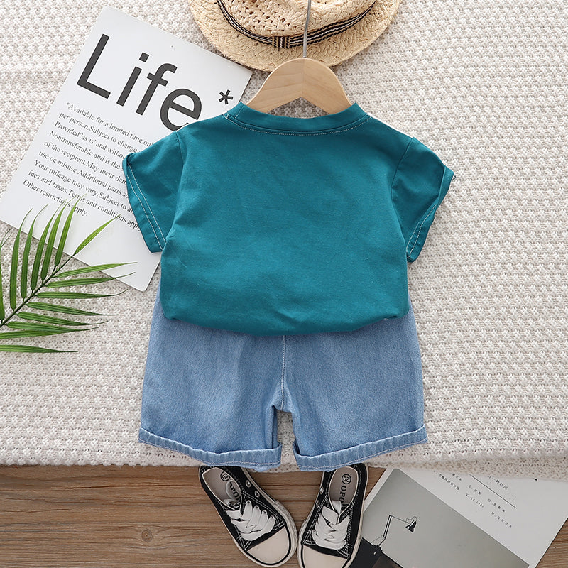 Printed T-shirt and Shorts Set