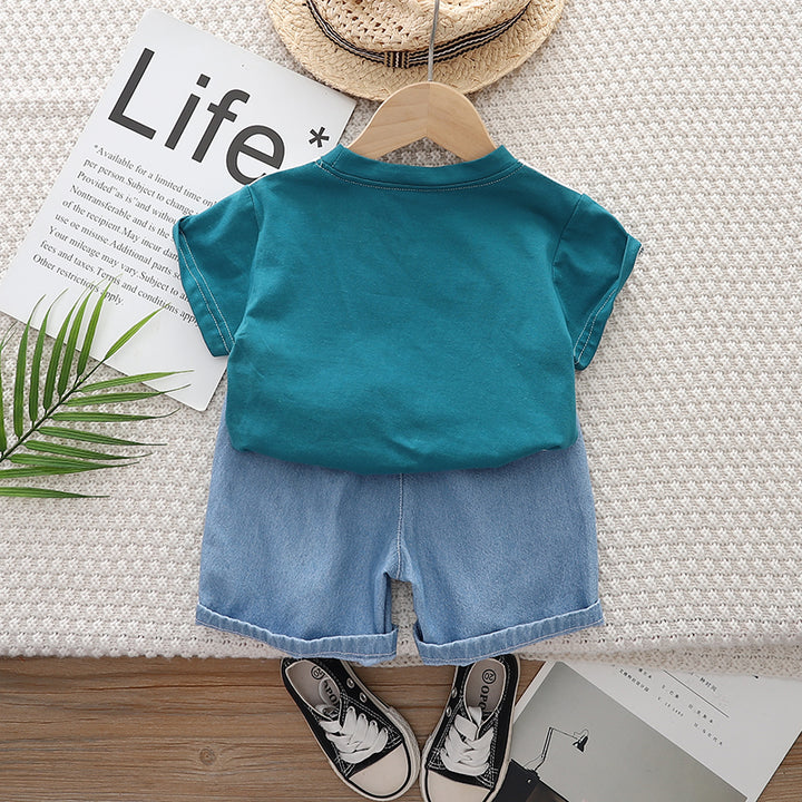 Printed T-shirt and Shorts Set