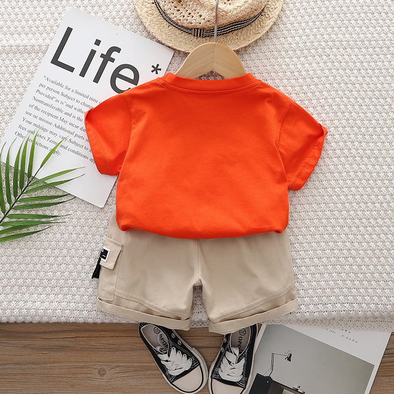 Printed T-shirt and Shorts Set