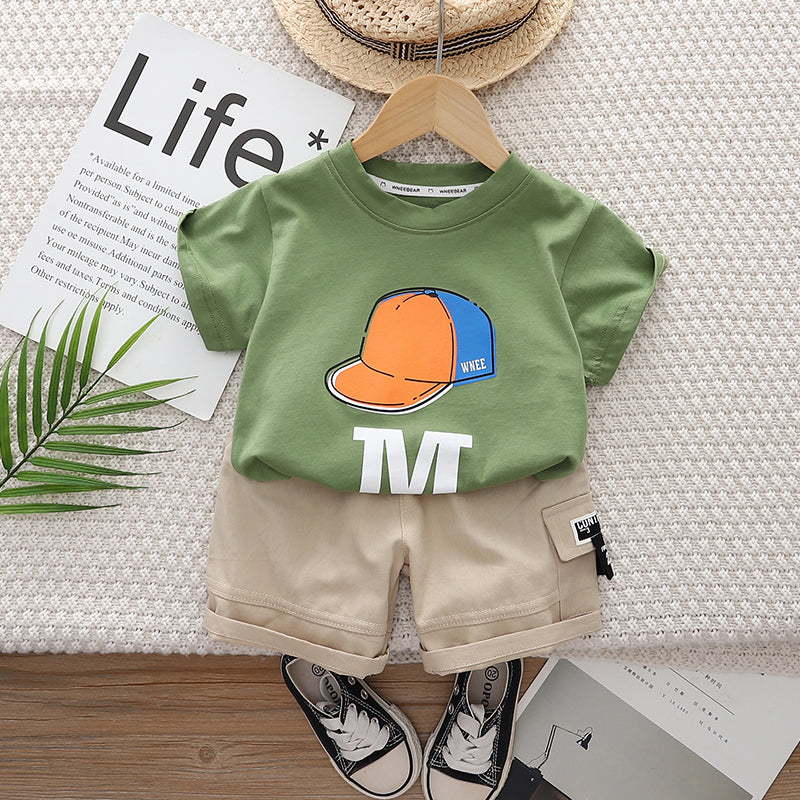 Printed T-shirt and Shorts Set