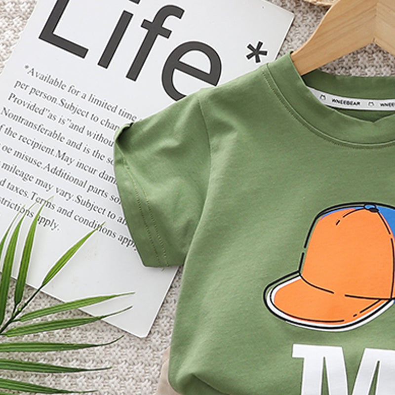 Printed T-shirt and Shorts Set