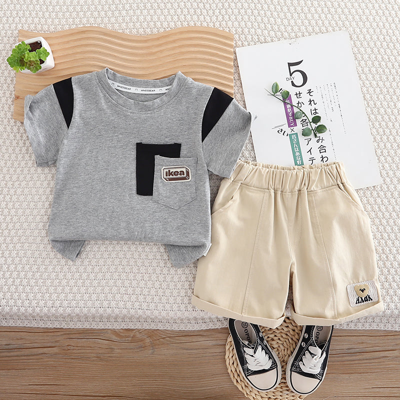 Printed T-shirt and Shorts Set