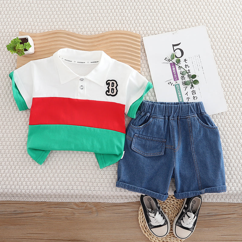 Printed T-shirt and Shorts Set