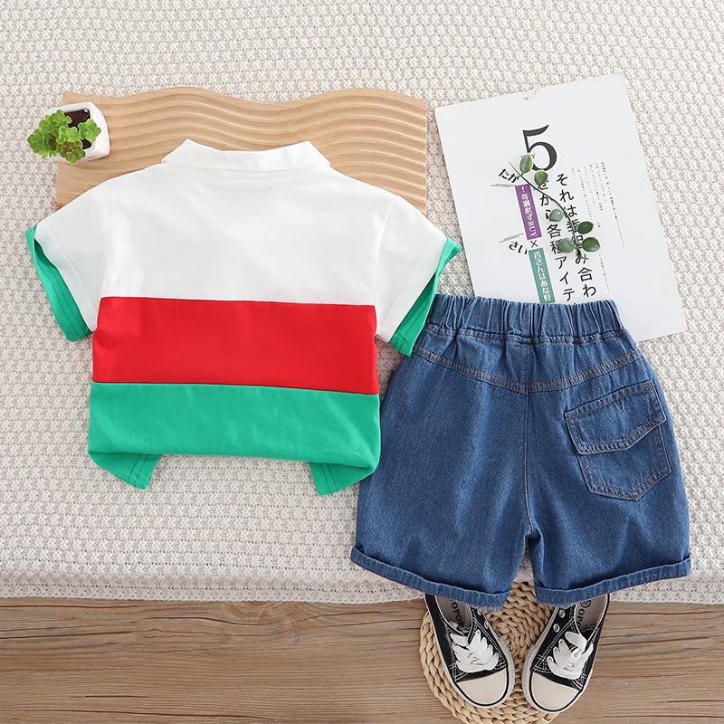 Printed T-shirt and Shorts Set