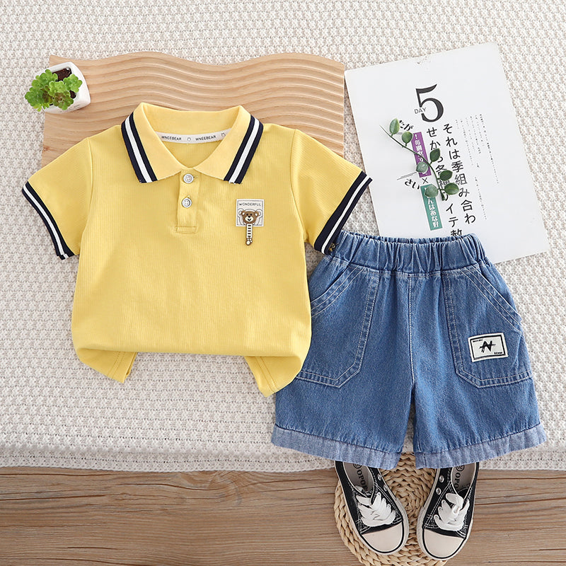 Striped T-shirt and Shorts Set