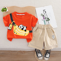 Boys Printed T-shirt with Shorts