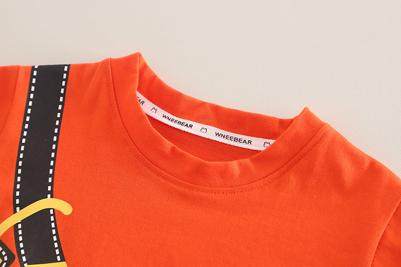 Boys Printed T-shirt with Shorts