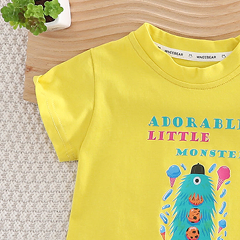 Boys Printed Short Sleeves T-shirt With Shorts