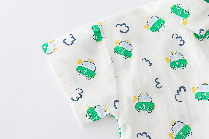 Boys Printed Shirt With Shorts