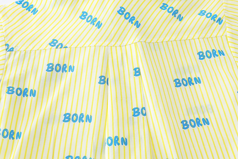 Boys Shirt Collar Short Sleeves Printed Shirt with Shorts