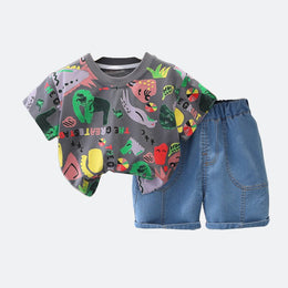 Boys Printed T-shirt With Short
