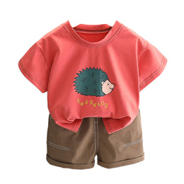 Boys Printed T-shirt With Shorts
