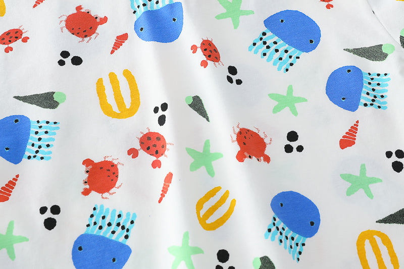 Boys Printed T-shirt With Shorts