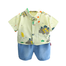 Boys Printed Shirt With Shorts