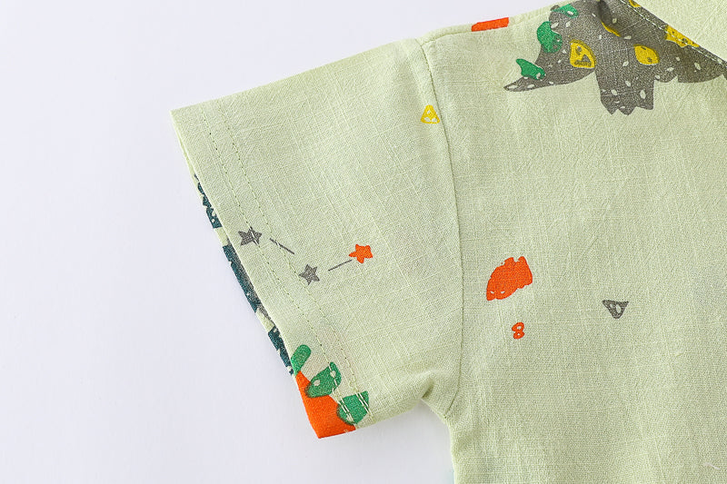 Boys Printed Shirt With Shorts