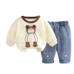 Boys Printed T-shirt With Trousers