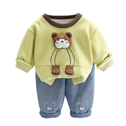 Boys Printed Sweatshirt With Trousers