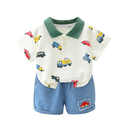 Printed T-shirt and Shorts Set