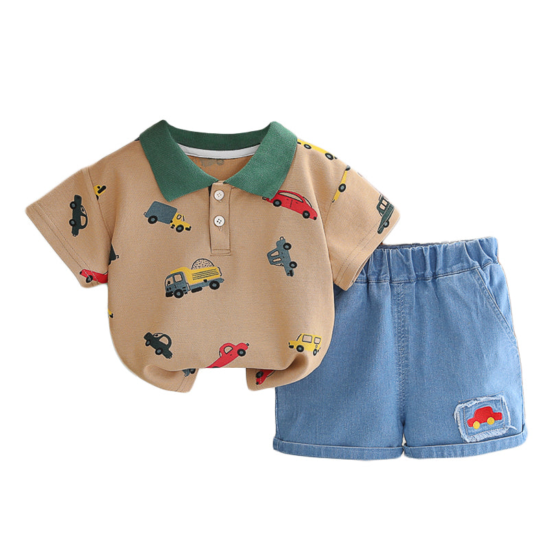 Printed T-shirt and Shorts Set