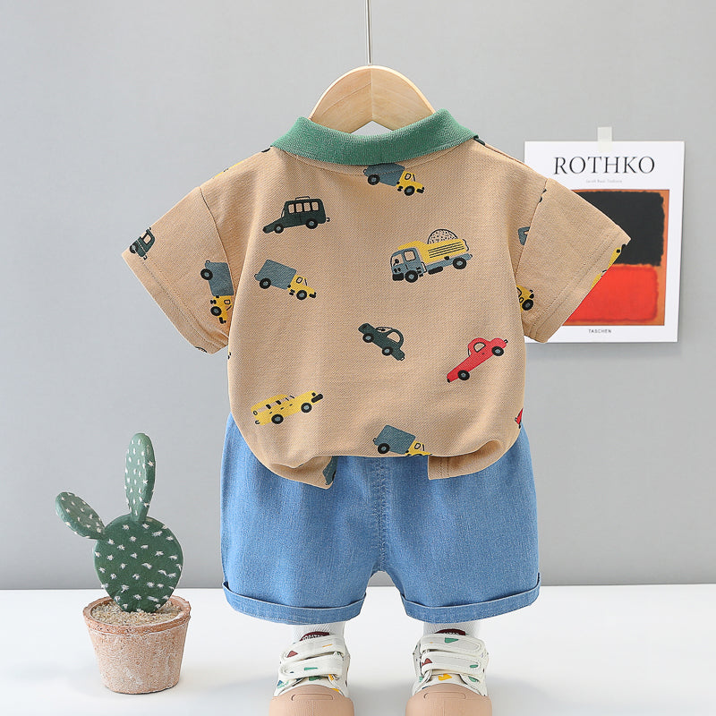 Printed T-shirt and Shorts Set
