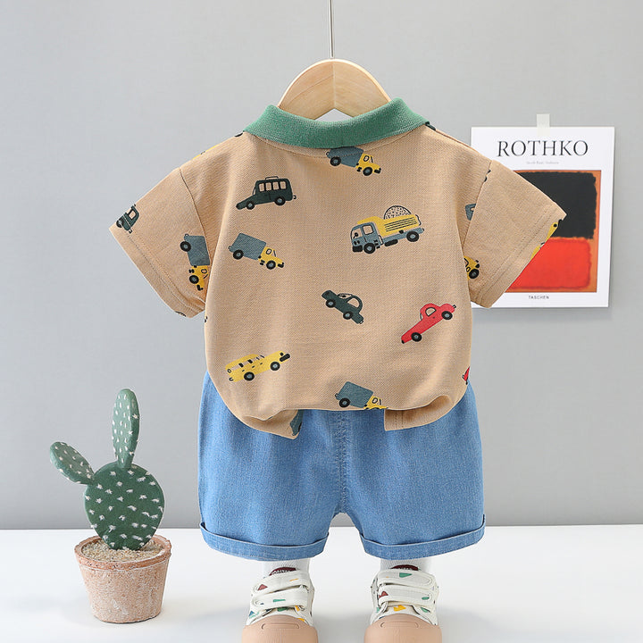 Printed T-shirt and Shorts Set