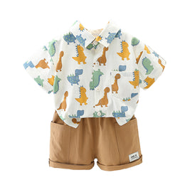 Printed Shirt and Shorts Set