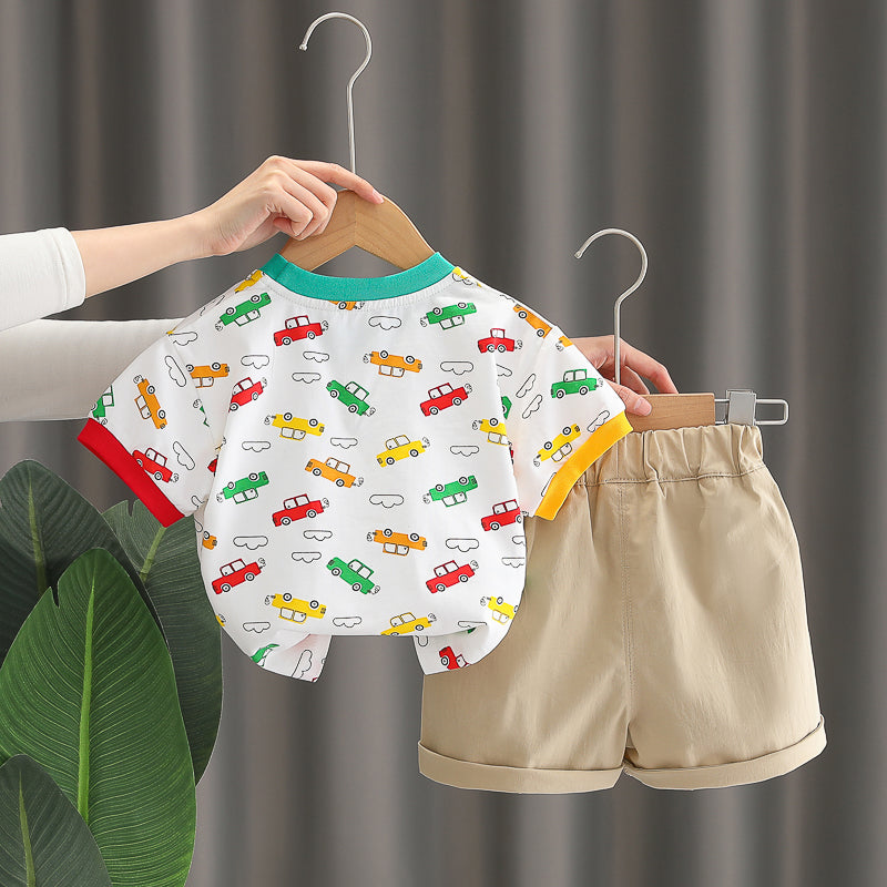 Printed T-shirt and Shorts Set
