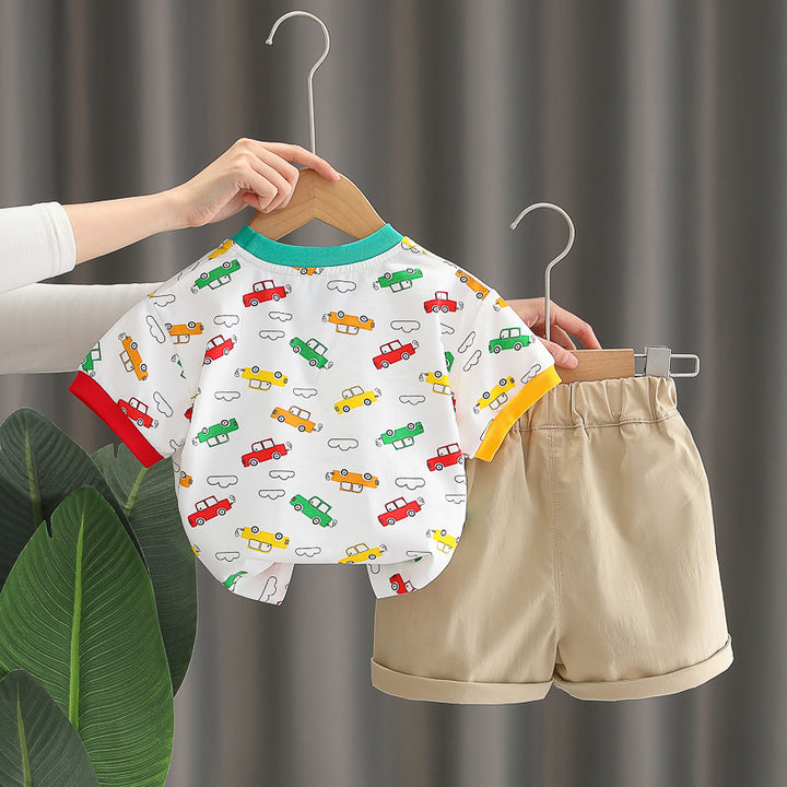 Printed T-shirt and Shorts Set
