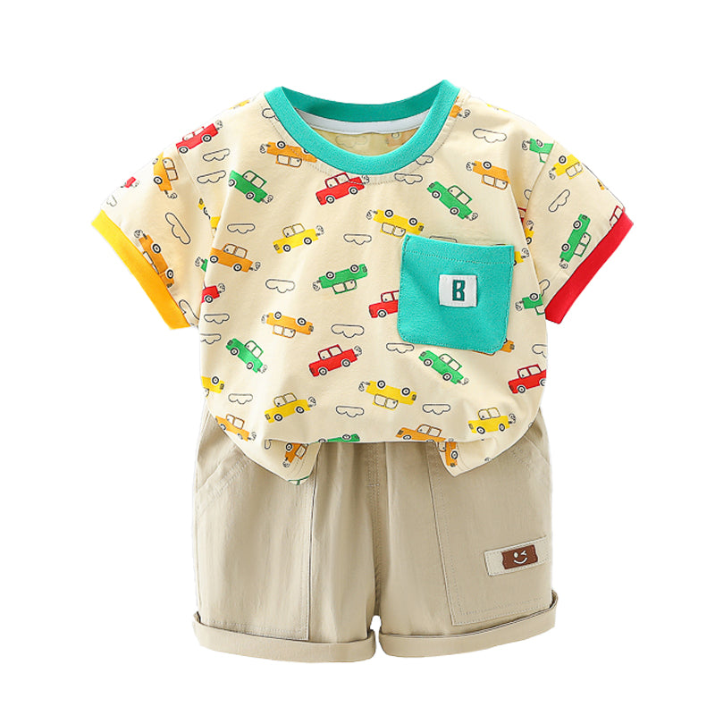 Printed T-shirt and Shorts Set