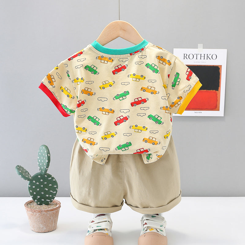 Printed T-shirt and Shorts Set