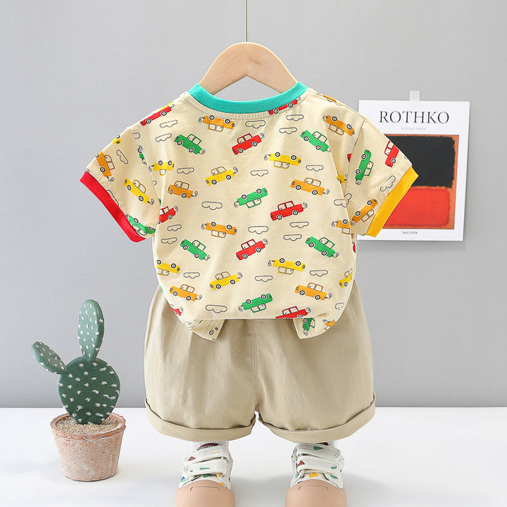 Printed T-shirt and Shorts Set