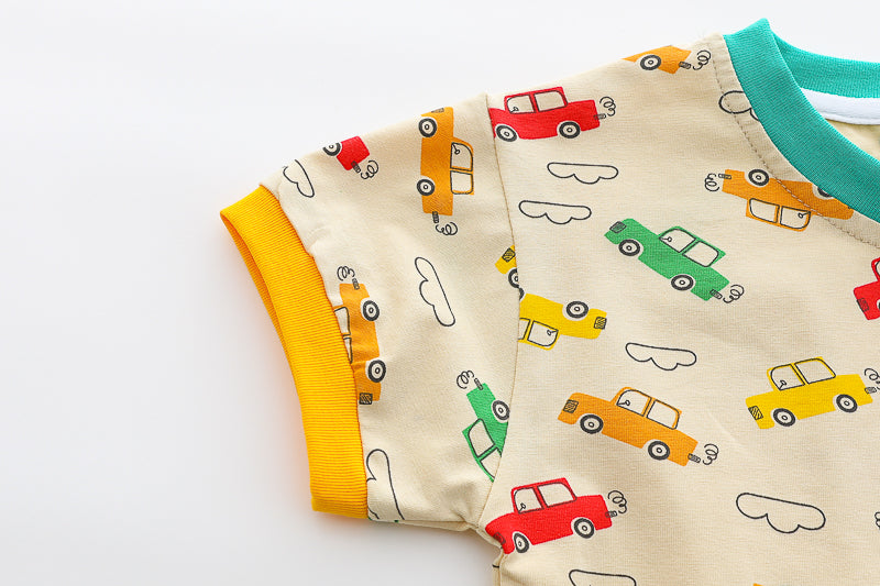 Printed T-shirt and Shorts Set