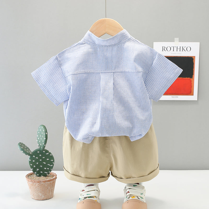 Printed Shirt and Shorts Set