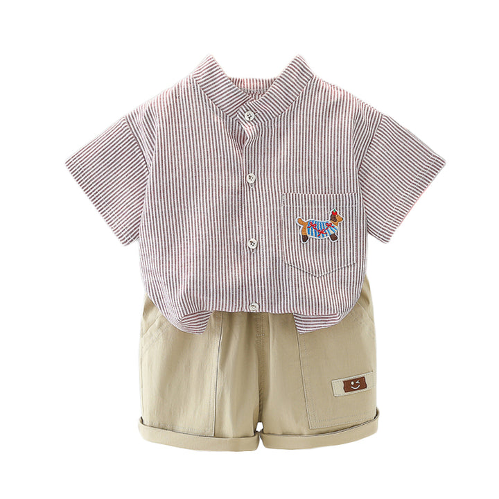Printed Shirt and Shorts Set