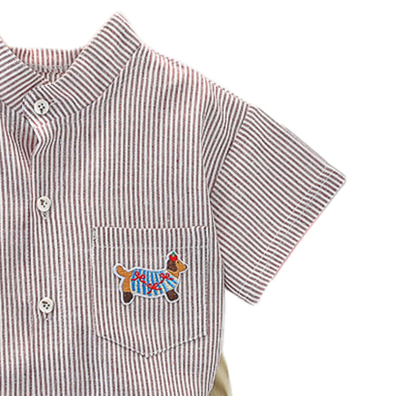 Printed Shirt and Shorts Set