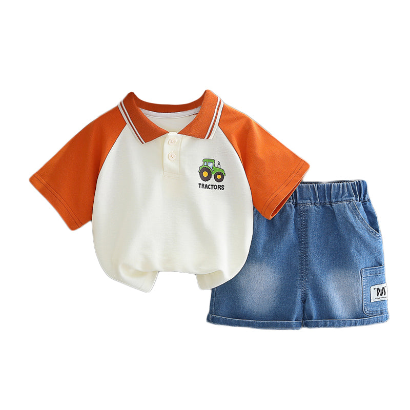 Printed T-shirt and Shorts Set