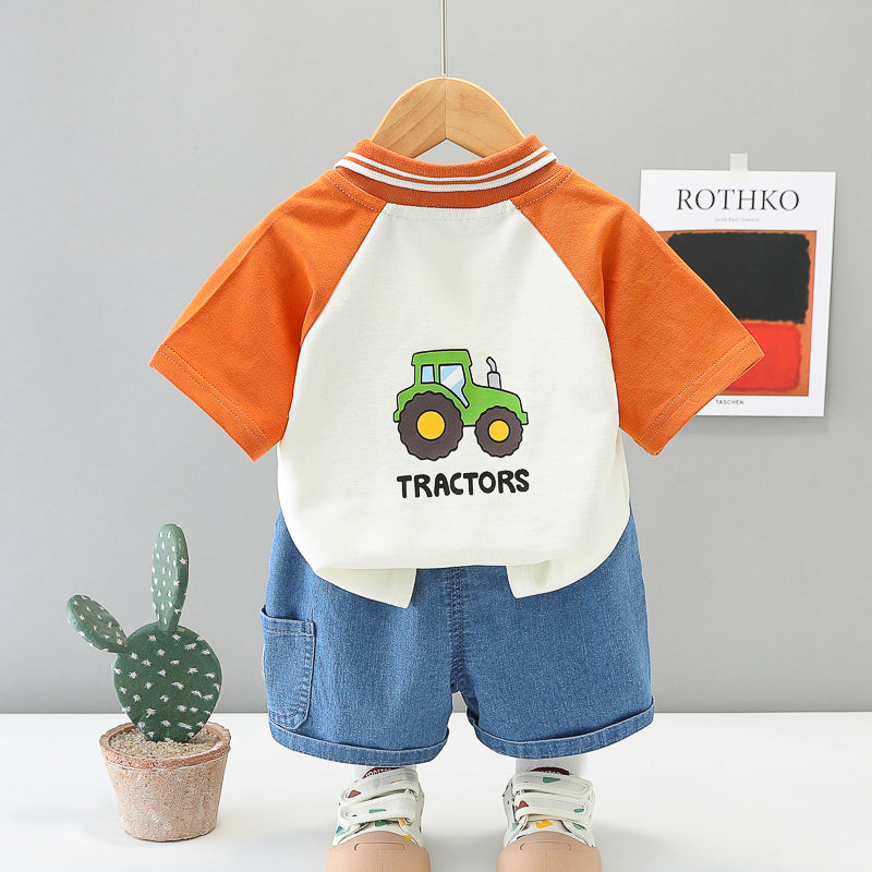 Printed T-shirt and Shorts Set